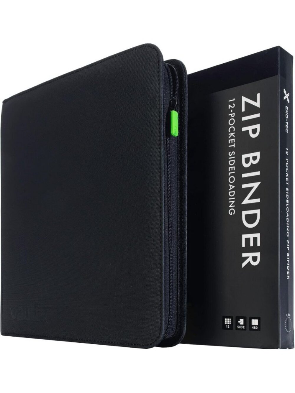 12 Pocket Zip Trading Card Binder - Holds 480 Cards, Durable Exo-Tec Material